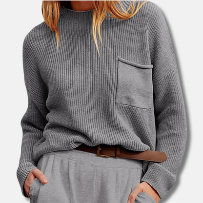 Women’s Ribbed Mock-Neck Sweater