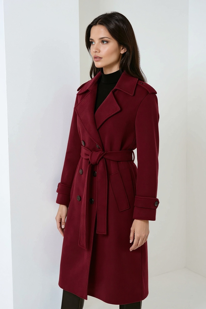 Women’s Maxi Style Double-Breasted Trench Coat