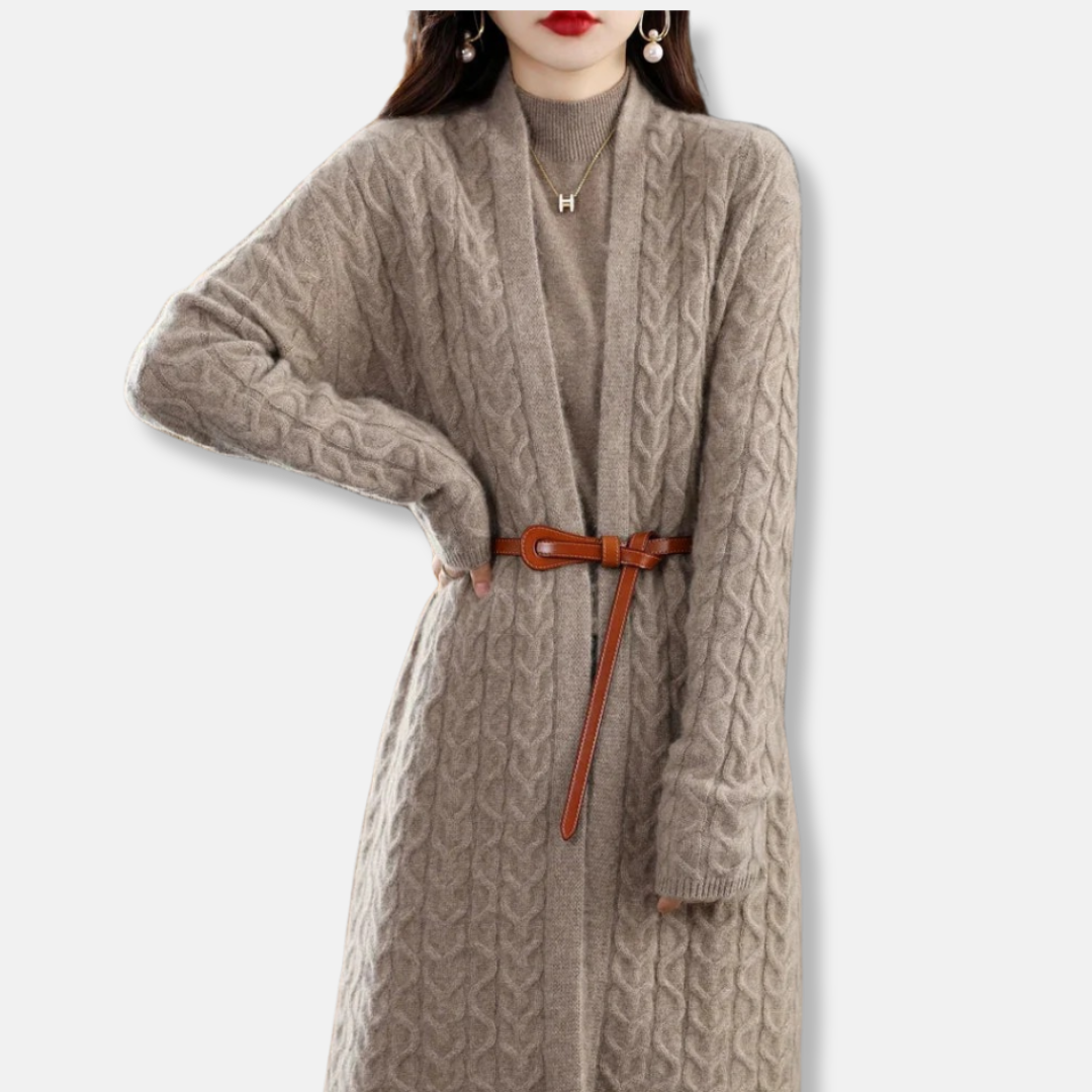 Women’s Longline Cable Knit Cardigan