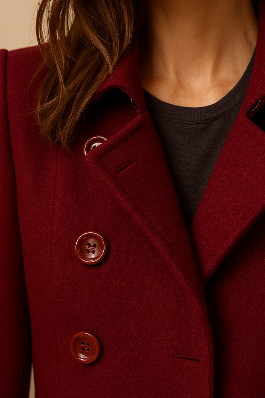 Women’s Elegant Double-Breasted Peacoat