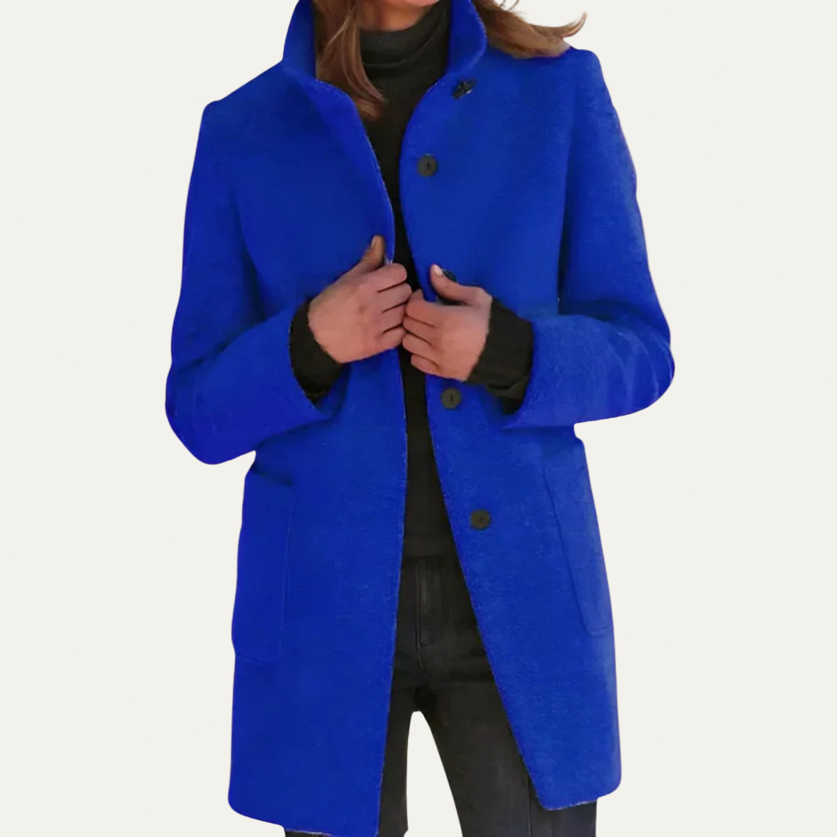 Women’s Elegant High-Collar Coat