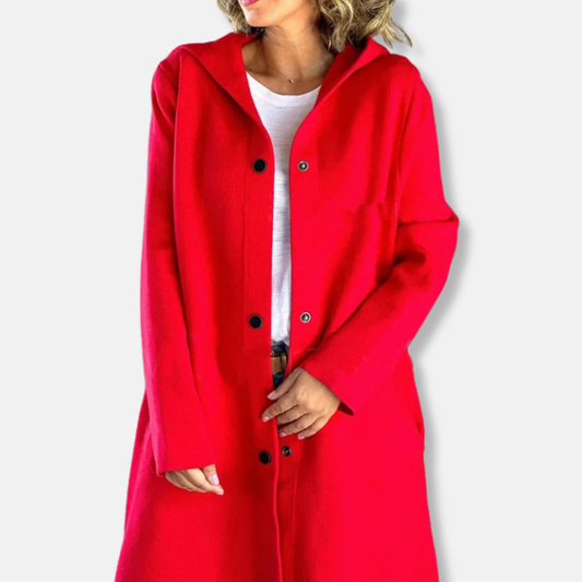 Women’s Hooded Long A-Line Coat