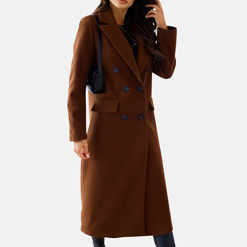 Women’s Longline Double-Breasted Coat