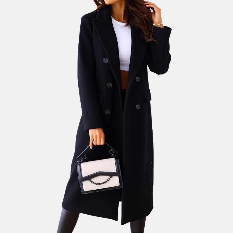 Women’s Longline Double-Breasted Coat