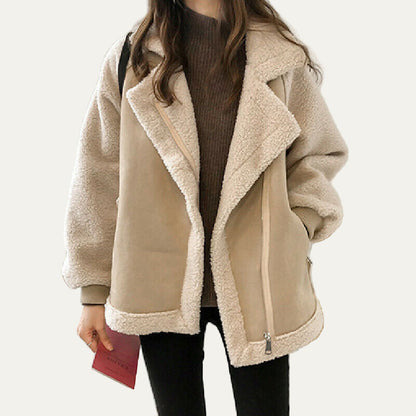 Women’s Plush Shearling Aviator Jacket