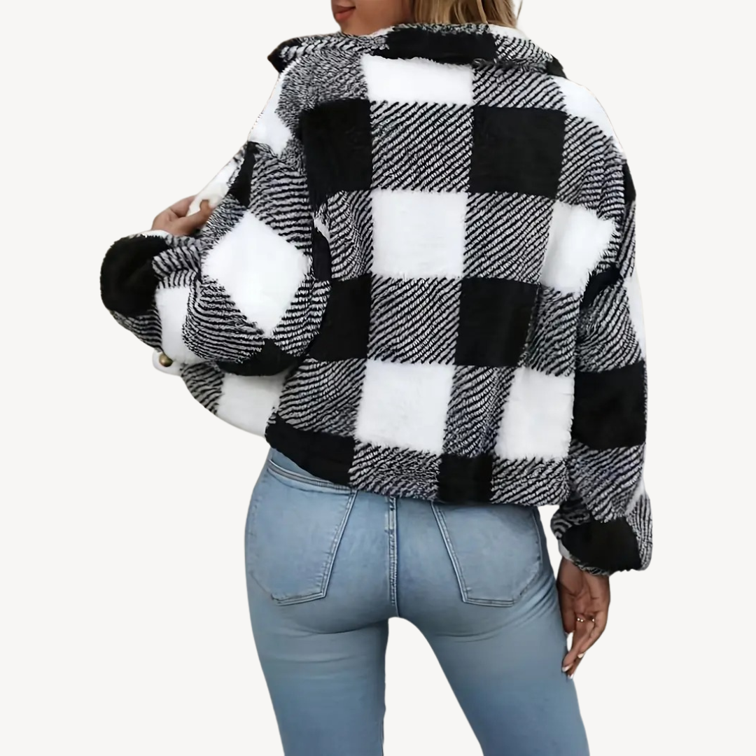 Women’s Plaid Plush Warm Jacket