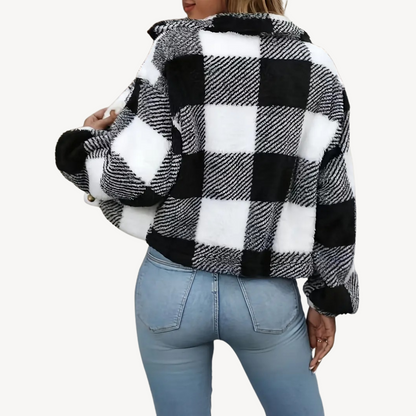 Women’s Plaid Plush Warm Jacket