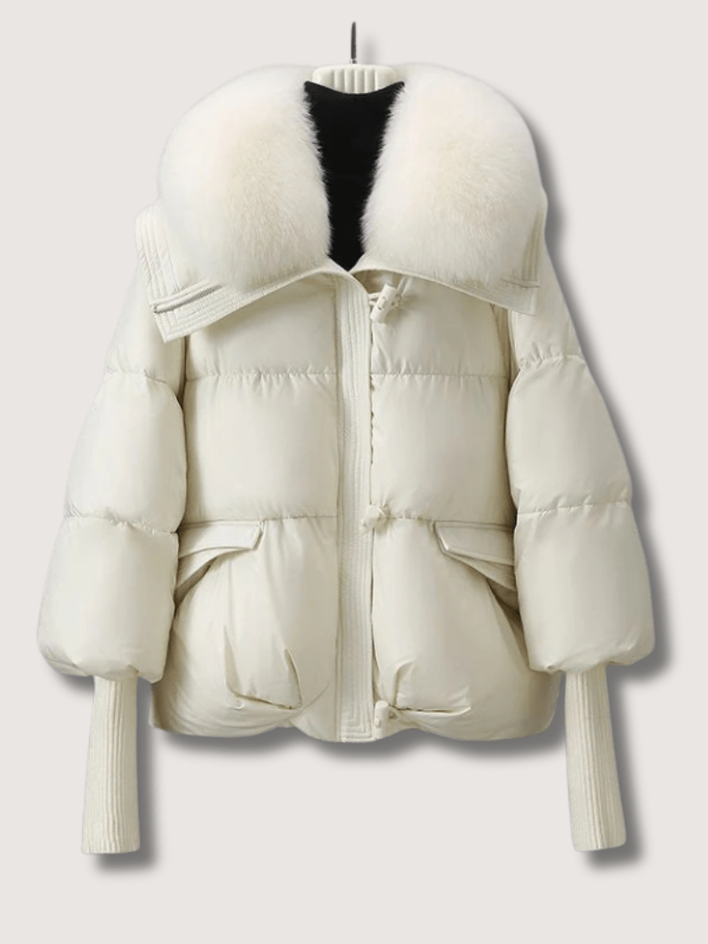 Women’s Fur Collar Cropped Puffer Jacket