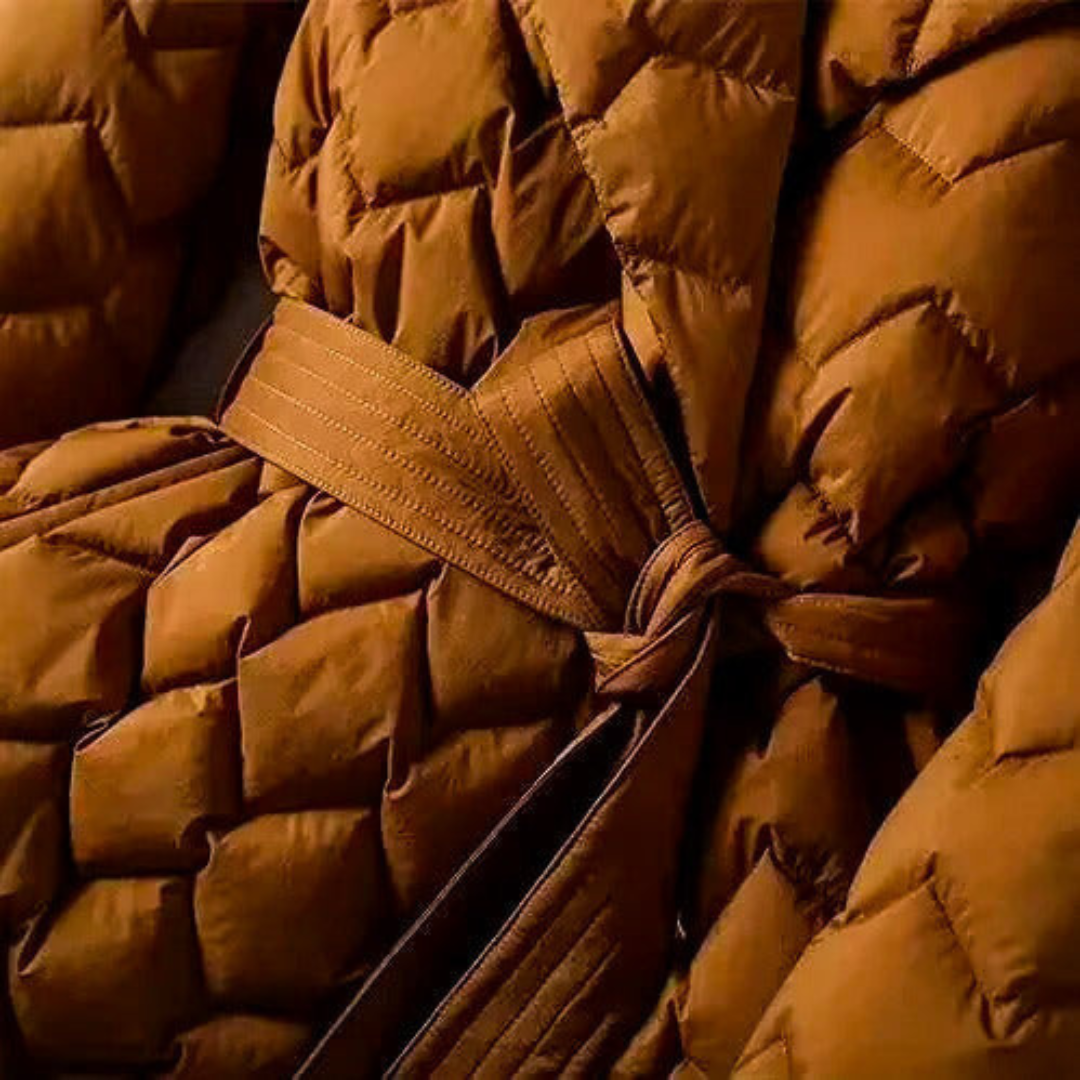 Women’s Elegant Belted Down Jacket