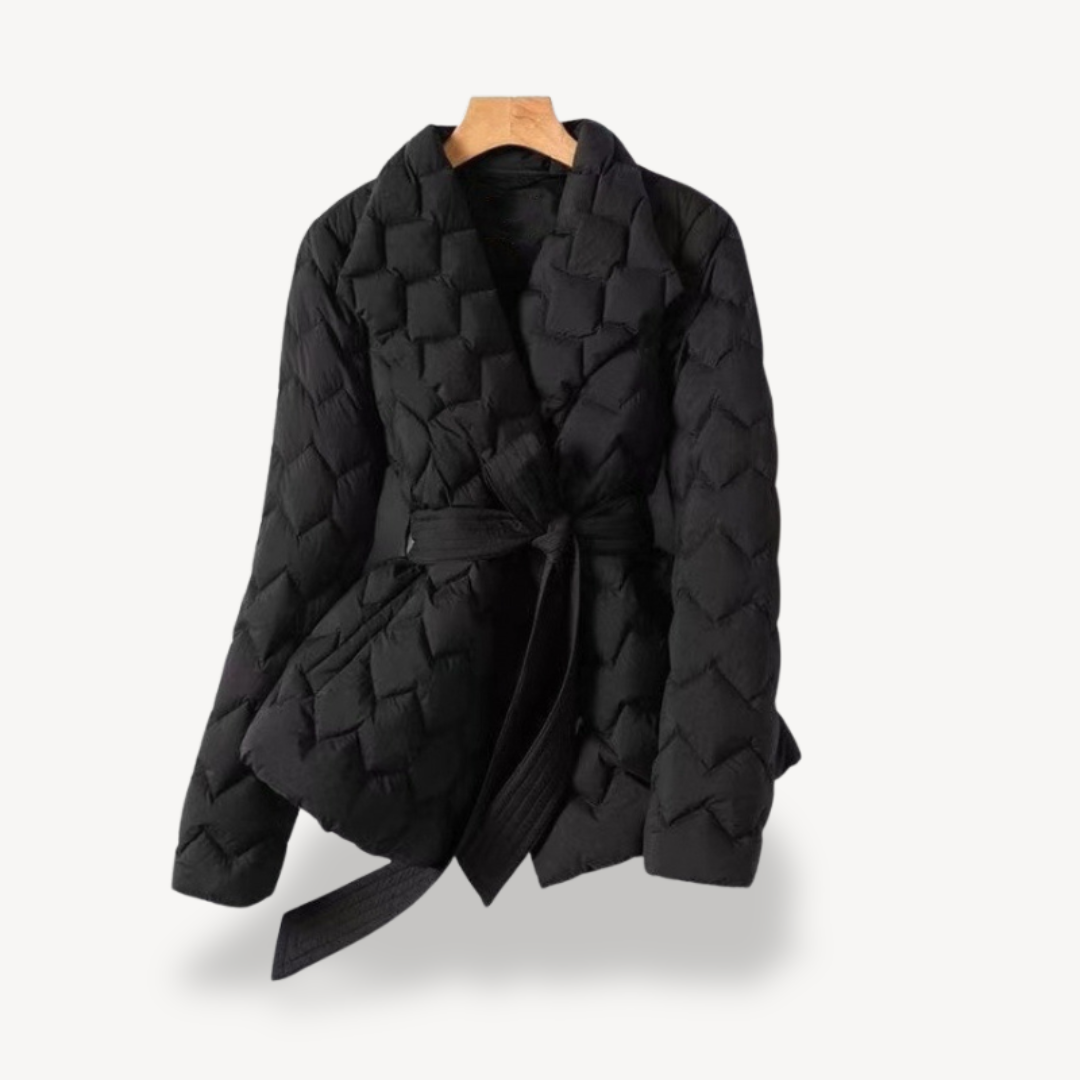 Women’s Elegant Belted Down Parka