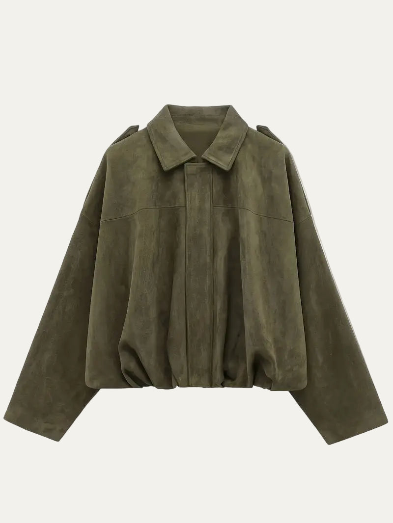 Women’s Oversized Cropped Bomber Jacket