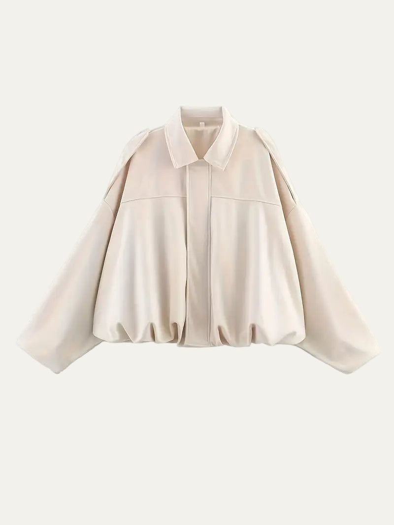 Women’s Oversized Cropped Bomber Jacket