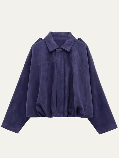 Women’s Oversized Cropped Bomber Jacket