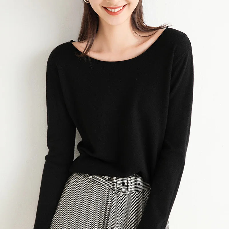 Women’s Relaxed Boat Neck Knit Top