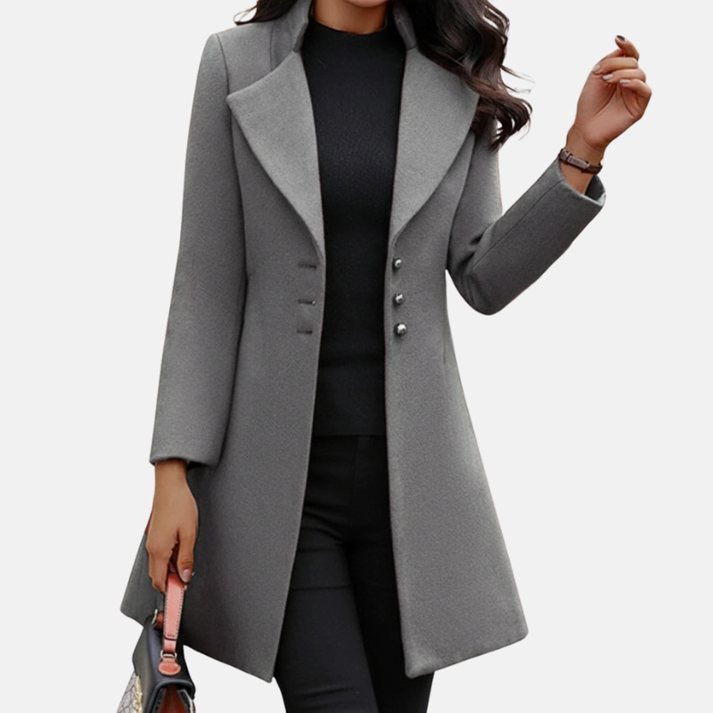 Women’s Elegant Mid-Length A-Line Coat