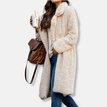Women’s Cozy Teddy Longline Coat