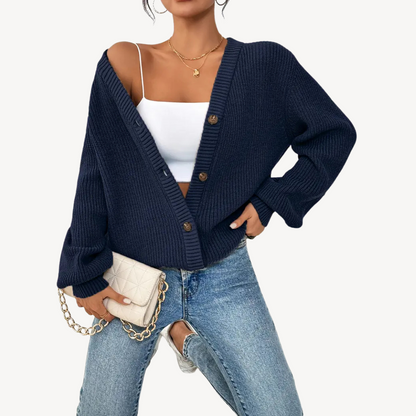 Women’s Long Sleeve Button Front Cardigan