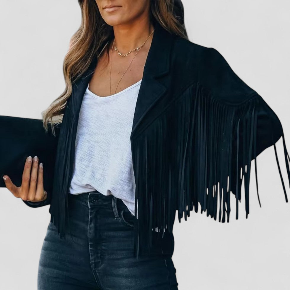 Women’s Vintage Fringe Cropped Jacket