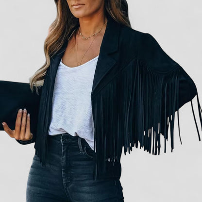 Women’s Vintage Fringe Cropped Jacket