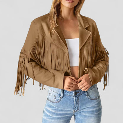 Women’s Vintage Fringe Cropped Jacket