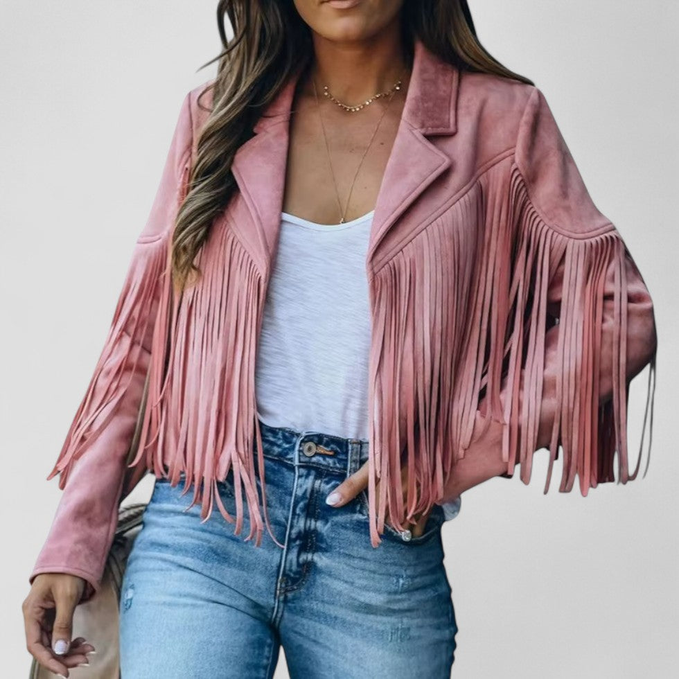 Women’s Vintage Fringe Cropped Jacket