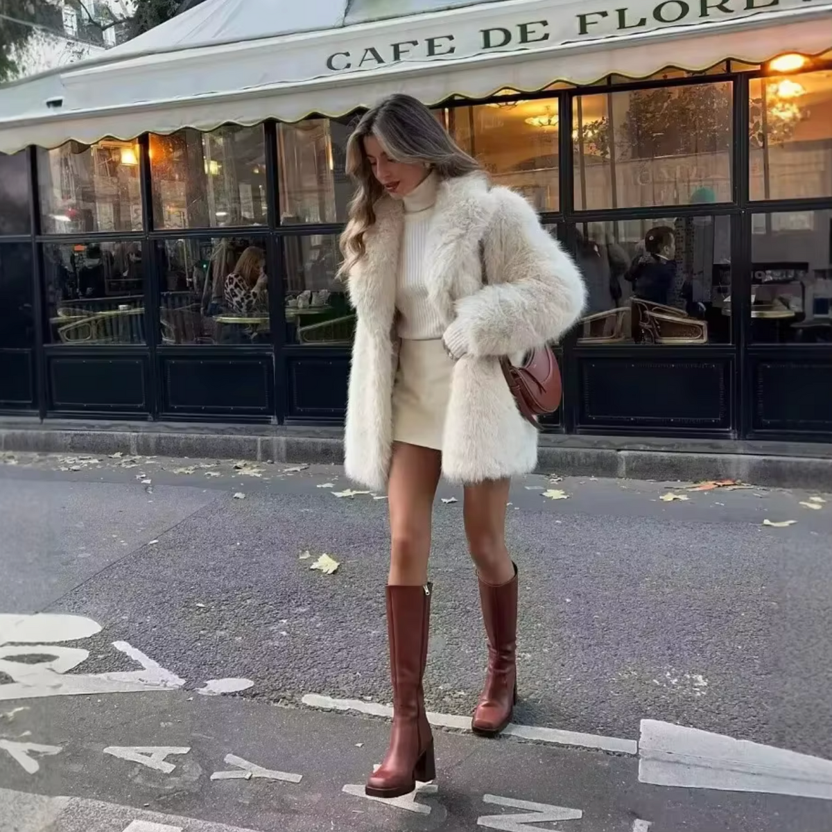 Womens Faux Fur Coat
