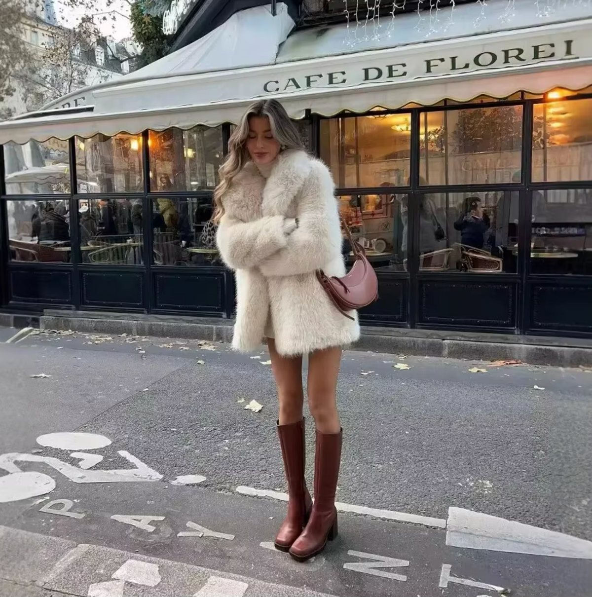 Womens Faux Fur Coat