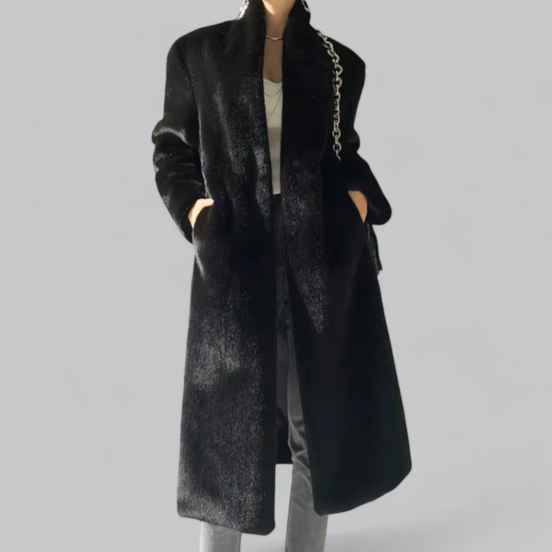 Women’s Elegant Fluffy Faux Fur Coat