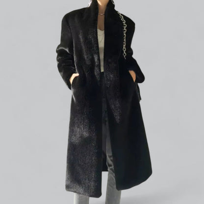 Women’s Elegant Fluffy Faux Fur Coat
