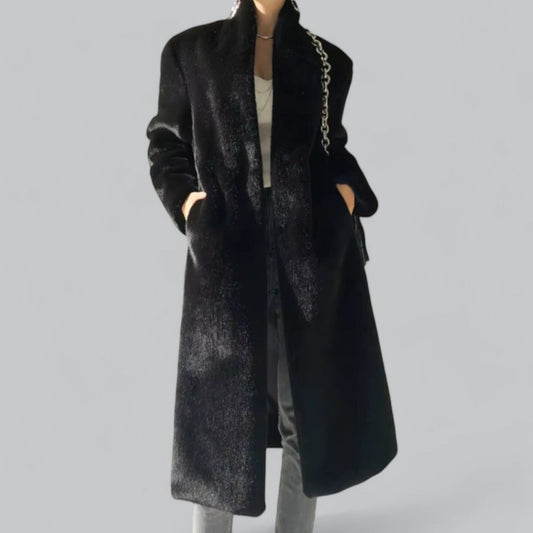 Women’s Elegant Fluffy Faux Fur Coat