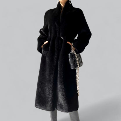Women’s Elegant Fluffy Faux Fur Coat