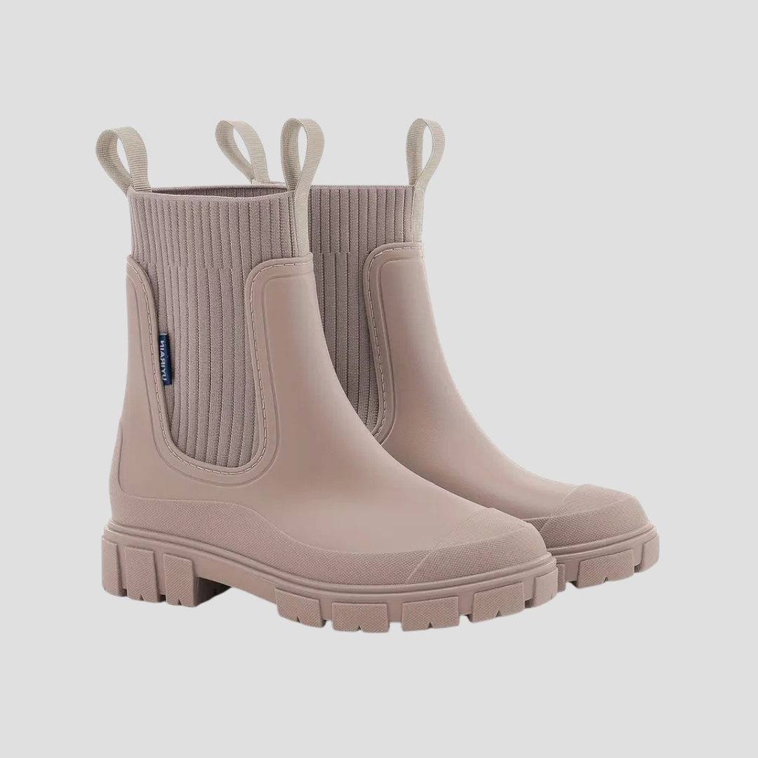 Women’s Rainproof Knit Shaft Boots