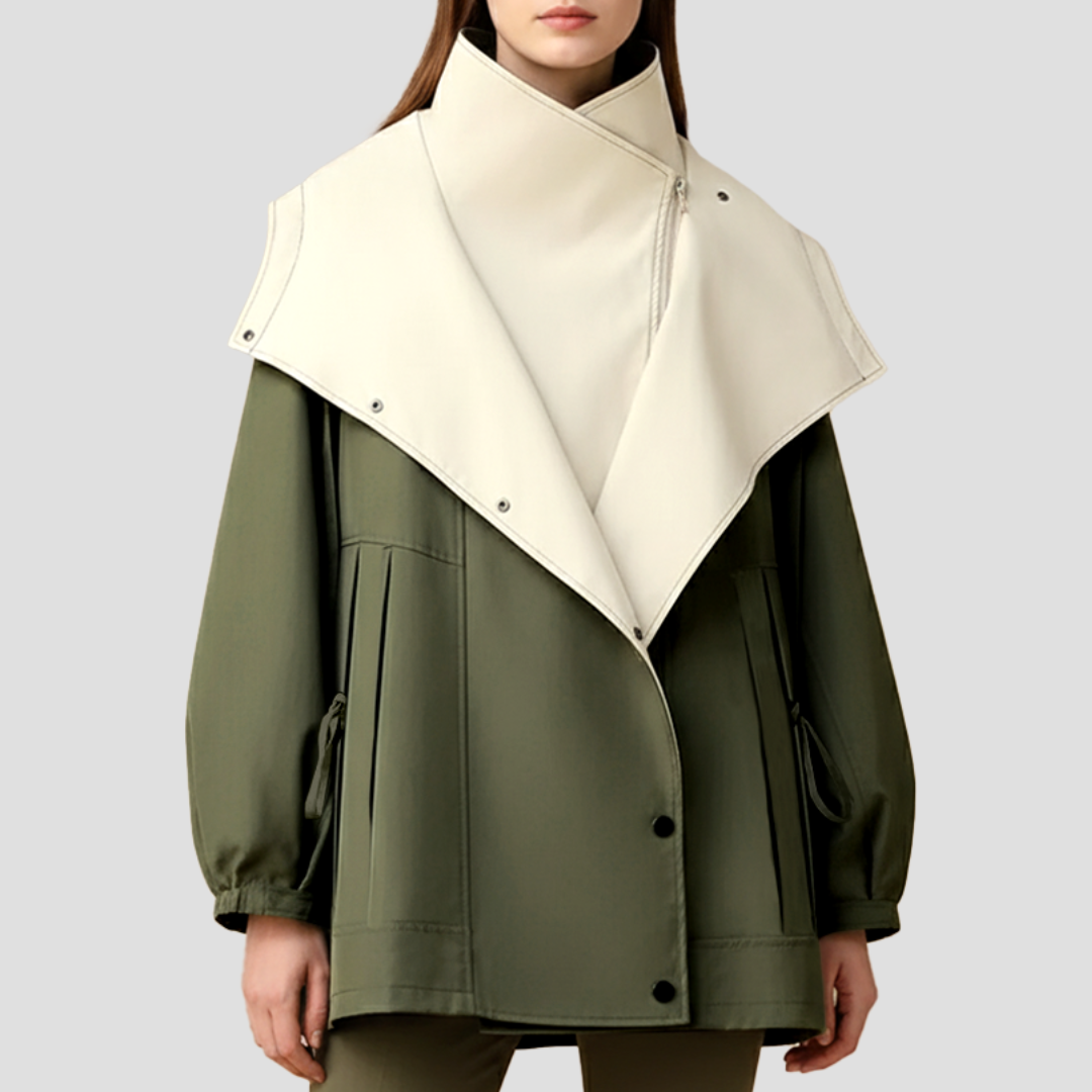 Women’s Oversized High Neck Drawstring Jacket