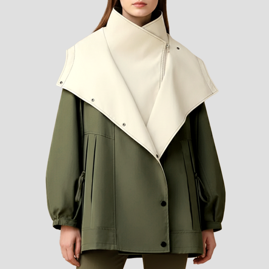 Women’s Oversized High Neck Drawstring Jacket