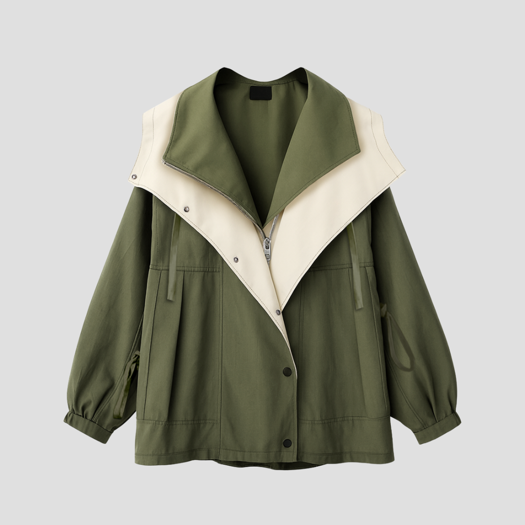 Women’s Oversized High Neck Drawstring Jacket