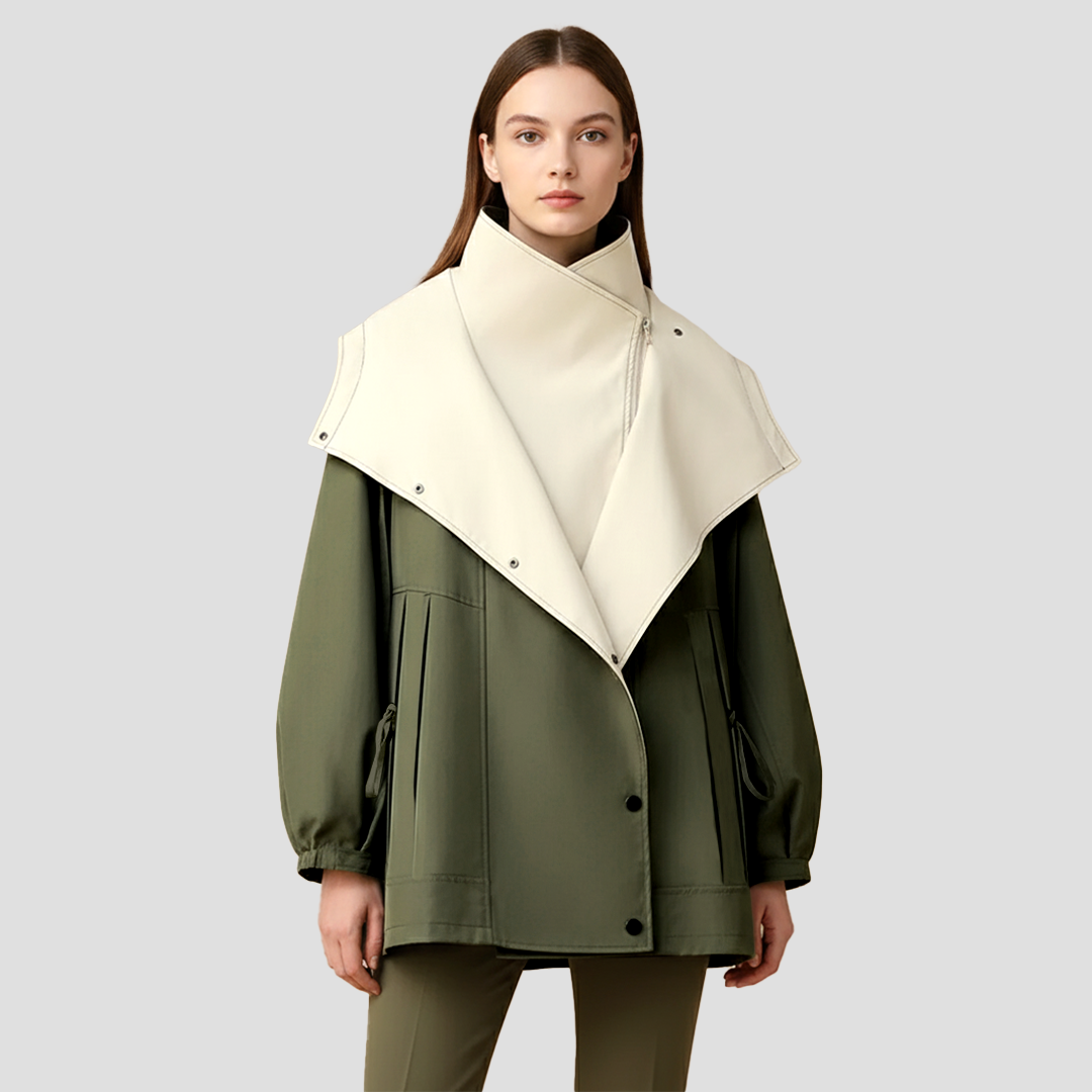 Women’s Oversized High Neck Drawstring Jacket