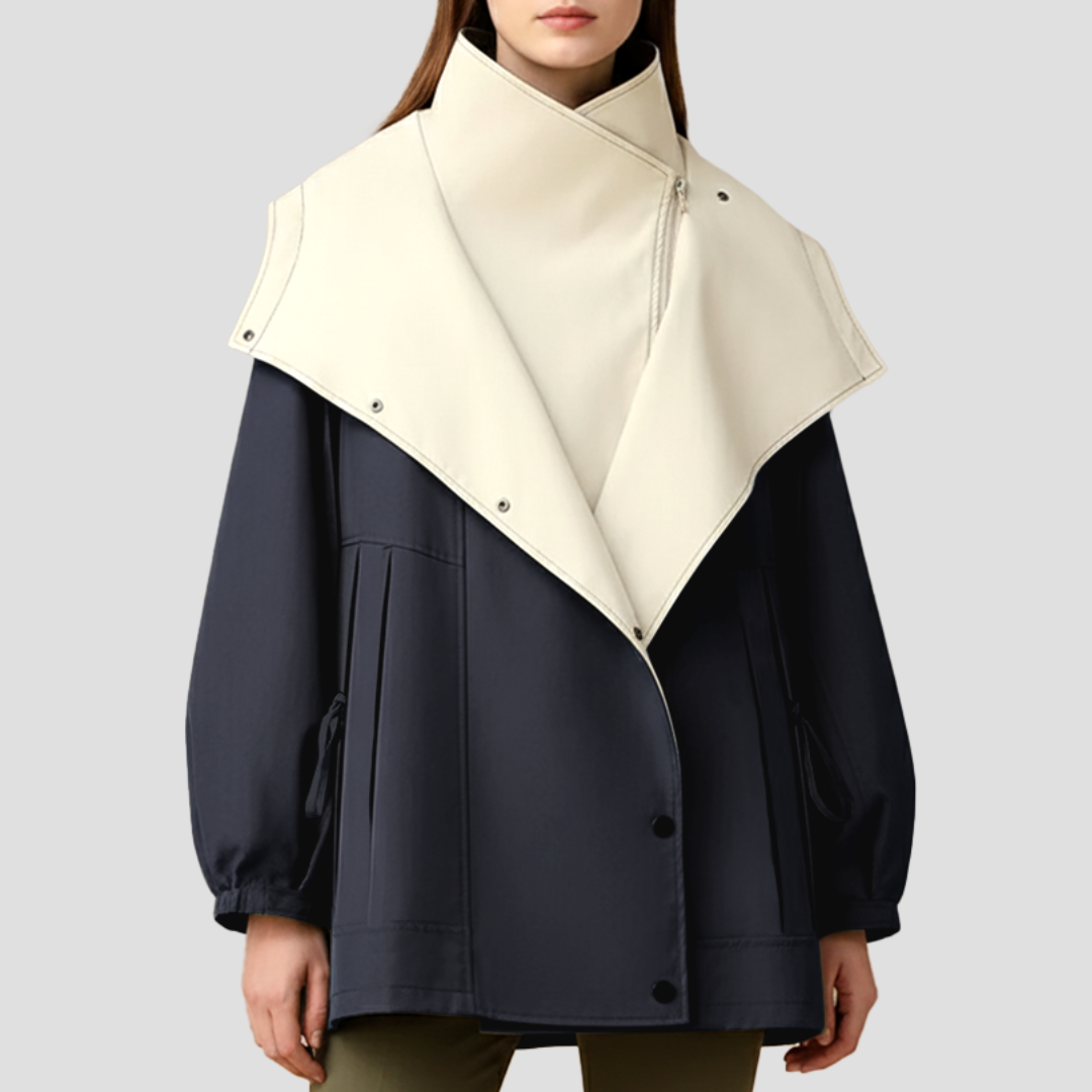 Women’s Oversized High Neck Drawstring Jacket