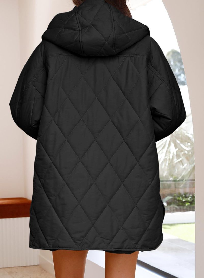 Women’s Diamond Quilted Jacket with Buttons