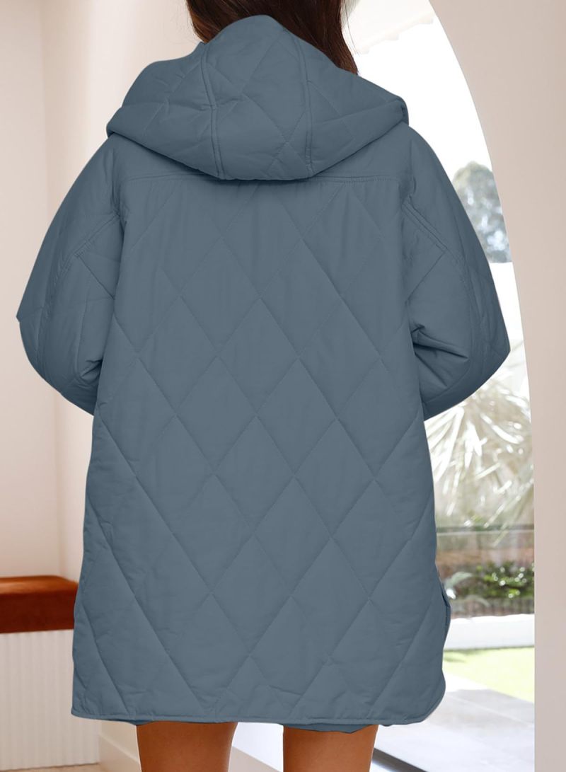 Women’s Diamond Quilted Jacket with Buttons