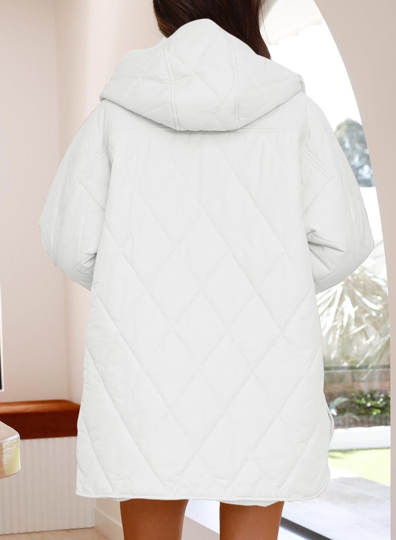 Women’s Diamond Quilted Jacket with Buttons