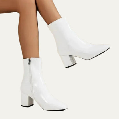 Women’s Smooth Pointed-Toe Ankle Boots